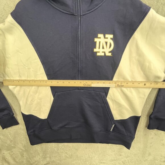 Notre Dame Fighting Irish Hoodie Mens Large Blue White Gold Under Armour Iconic - Picture 6 of 15